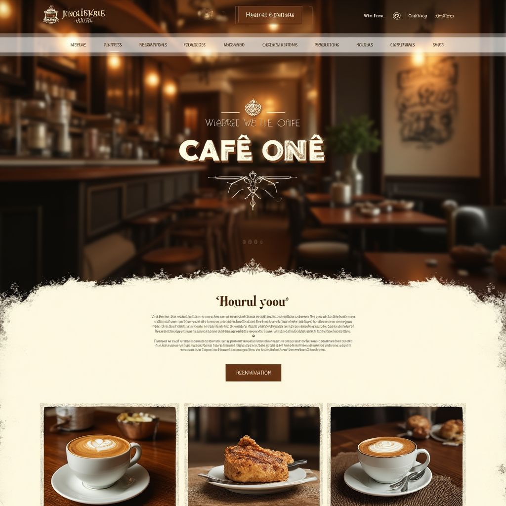 Proiect CafeArtistic landing page